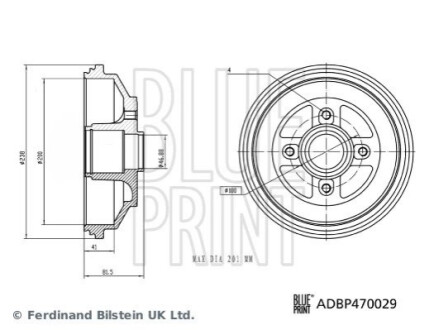 БЕН ХЕМ. SUZUKI T. SPLASH/SWIFT 1.0-1.5 05- BLUE PRINT ADBP470029