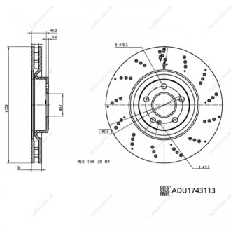 Тормозной диск BLUE PRINT ADU1743113