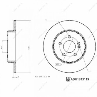 Тормозной диск BLUE PRINT ADU1743119