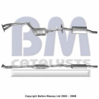 КАТАЛІТИЧНИЙ НЕЙТРАЛІЗАТОР BMW E46 1.6-2.0 316I (СИСТЕМА) BM CATALYSTS BM91202H