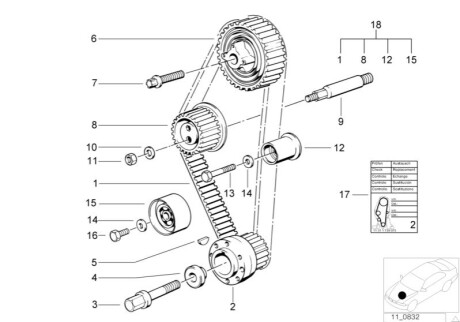 Болт із шестигранною головкою (M8X65) BMW 07 11 9 903 018