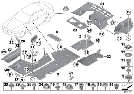 Облицовка бампера BMW 07147282845