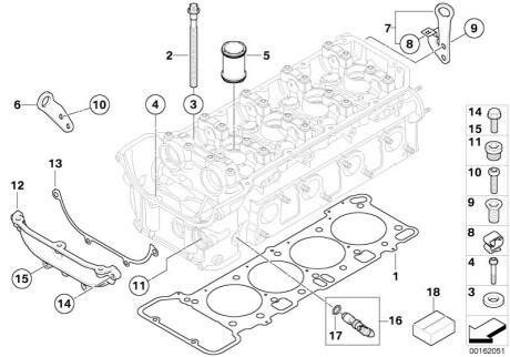 Комплект прокладок ГБЦ BMW 11120429838