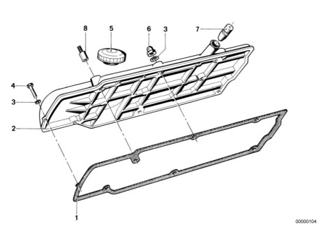 Прокладка клапанной крышки BMW 11121734215