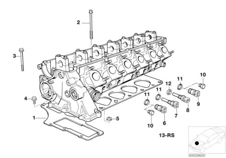 Ущільнювач. прокладка гол. блоку цил. безазбест. BMW 11122245484