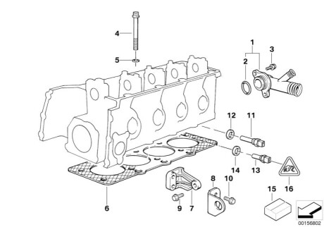 Прокладка, головка цилиндра BMW 11127504586