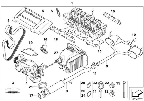 Комплект прокладок, головка цилиндра BMW 11127508543 (фото 1)