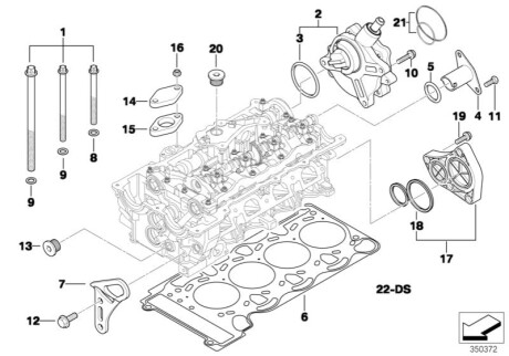 Комплект болтов головки цилидра BMW 11127511534