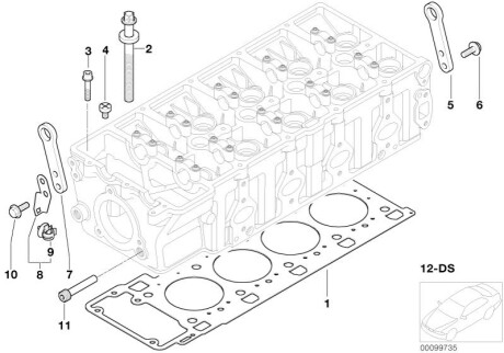 Комплект прокладок ГБЦ BMW 11127781494