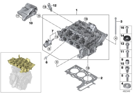 Прокладка ГБЦ BMW 11128627105