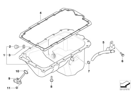 Оливний піддон BMW 11137568566