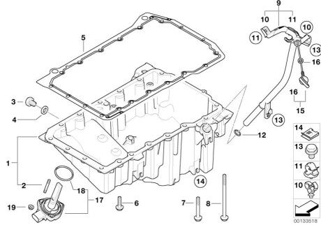 Піддон масляний картера двигуна BMW 11137798372