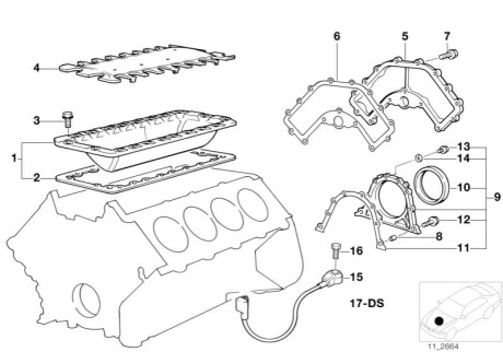 Сальник із корпусом BMW 11141745095