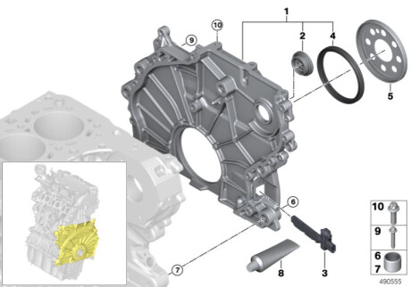 Сальник коленвала BMW 11148599771