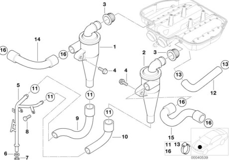 Оливовідділювач BMW 11151406788