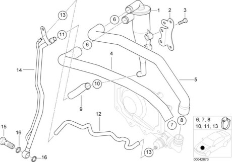 Патрубок вентиляції картера BMW 11157556837