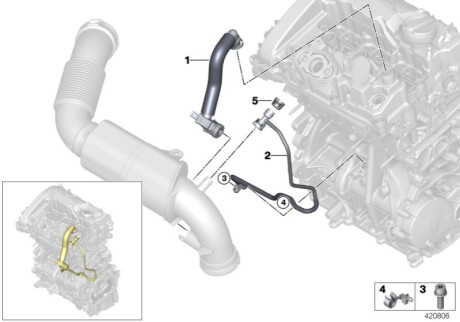 Линия мусорной авиации 111060 BMW 11158654625