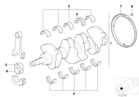 Коренной вкладыш BMW 11211743460