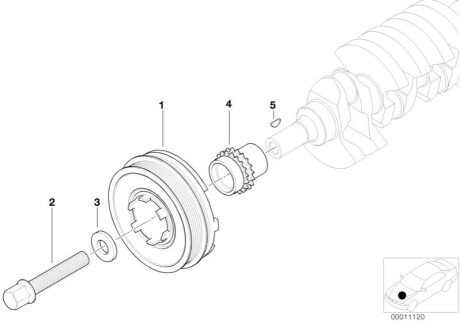 Звездочка коленчатого вала BMW 11212246813