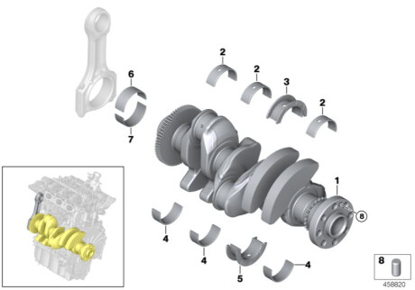 Коренной вкладыш BMW 11218643413