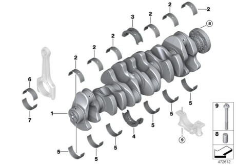 Коренной вкладыш BMW 11218647451