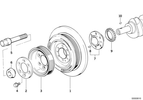 Шкив коленвала BMW 11232246510