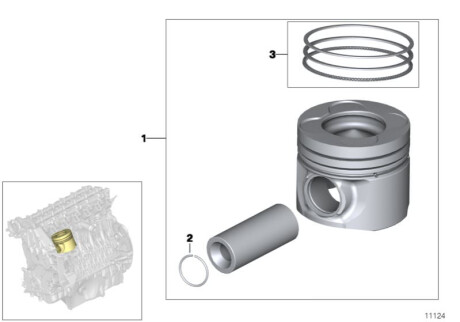 Поршень alcan BMW 11257787063