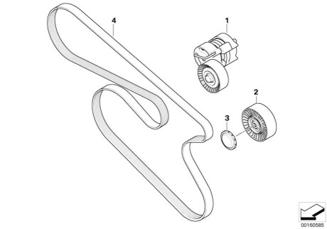 Паразитный / ведущий ролик, поликлиновой ремень BMW 11287558969