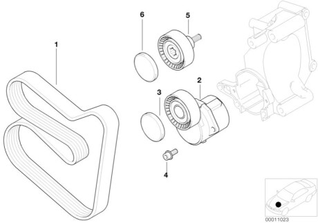 Ремінь генератора BMW 11287636371