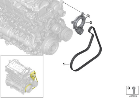 Клиновий рифлений ремінь (6 PK x 1175) BMW 11289888807