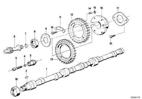 Розподільний вал BMW 11311251840