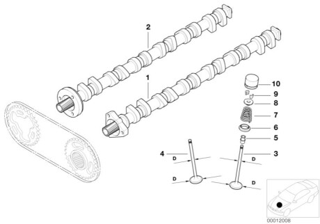 Клапан впускной BMW 11341438385