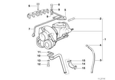 Маслопровід BMW 11422244507