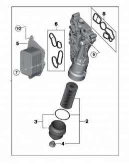 Корпус масляного фільтра BMW 11428511391