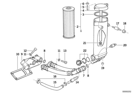 Фільтр E34 524td BMW 11429064276