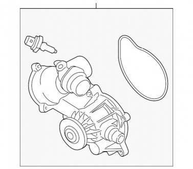 Сборка водяного насоса BMW 11517555215