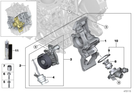 Корпус термостата BMW 11518577894