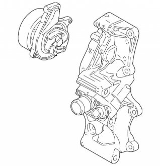 Блок водяного насоса з термостатом і опорою BMW 11518623576