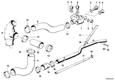 Патрубок радіатора BMW 11531266466