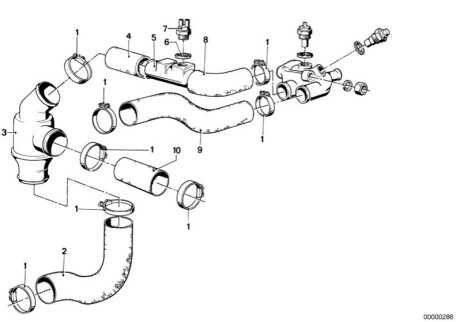 Водяний шланг H11540 BMW 11531266468