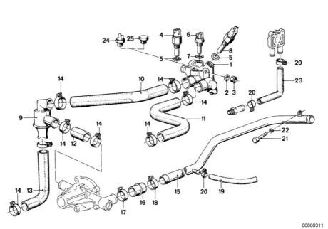 Патрубок радіатора BMW 11531266469