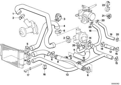 Шланг радиатора BMW 11531722214