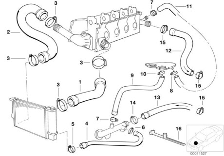 Шланг радіатора BMW 11531727448