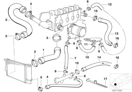 Шланг радіатора BMW 11531739558