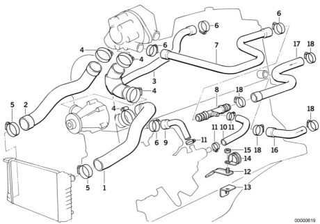 Шланг радіатора BMW 11532241078