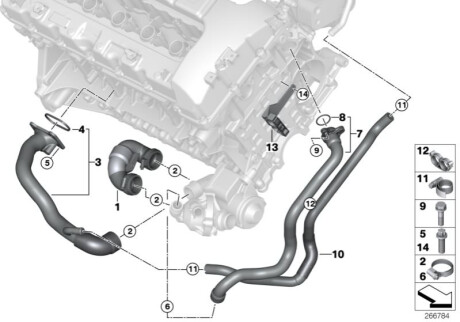 Патрубок радиатора BMW 11537580585