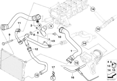 Патрубок радиатора BMW 11537785148