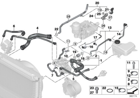 Патрубок радіатора BMW 11537786831