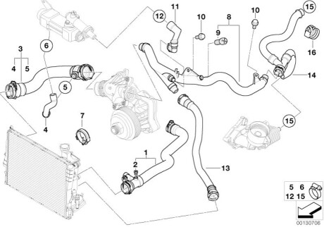 Патрубок радіатора BMW 11537789718