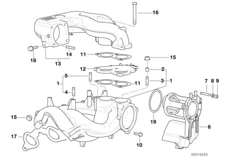 Прокладка, впускной коллектор BMW 11611734684